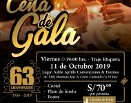 Cena de Gala por el 63 Aniversario Institucional 2019